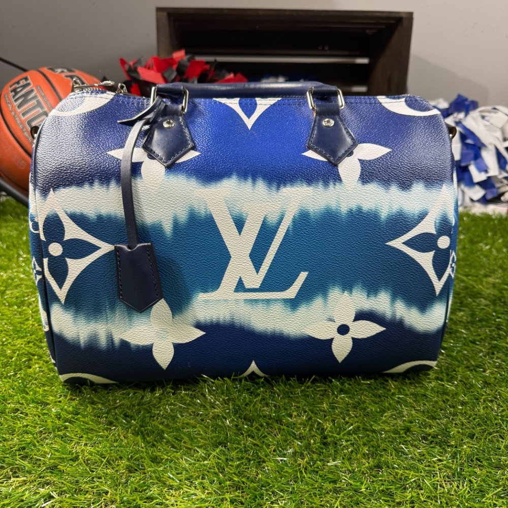 Louis Vuitton Speedy Bandouliere 30 Giant Monogram Escale Blue M45146 - Picture 2 of 10